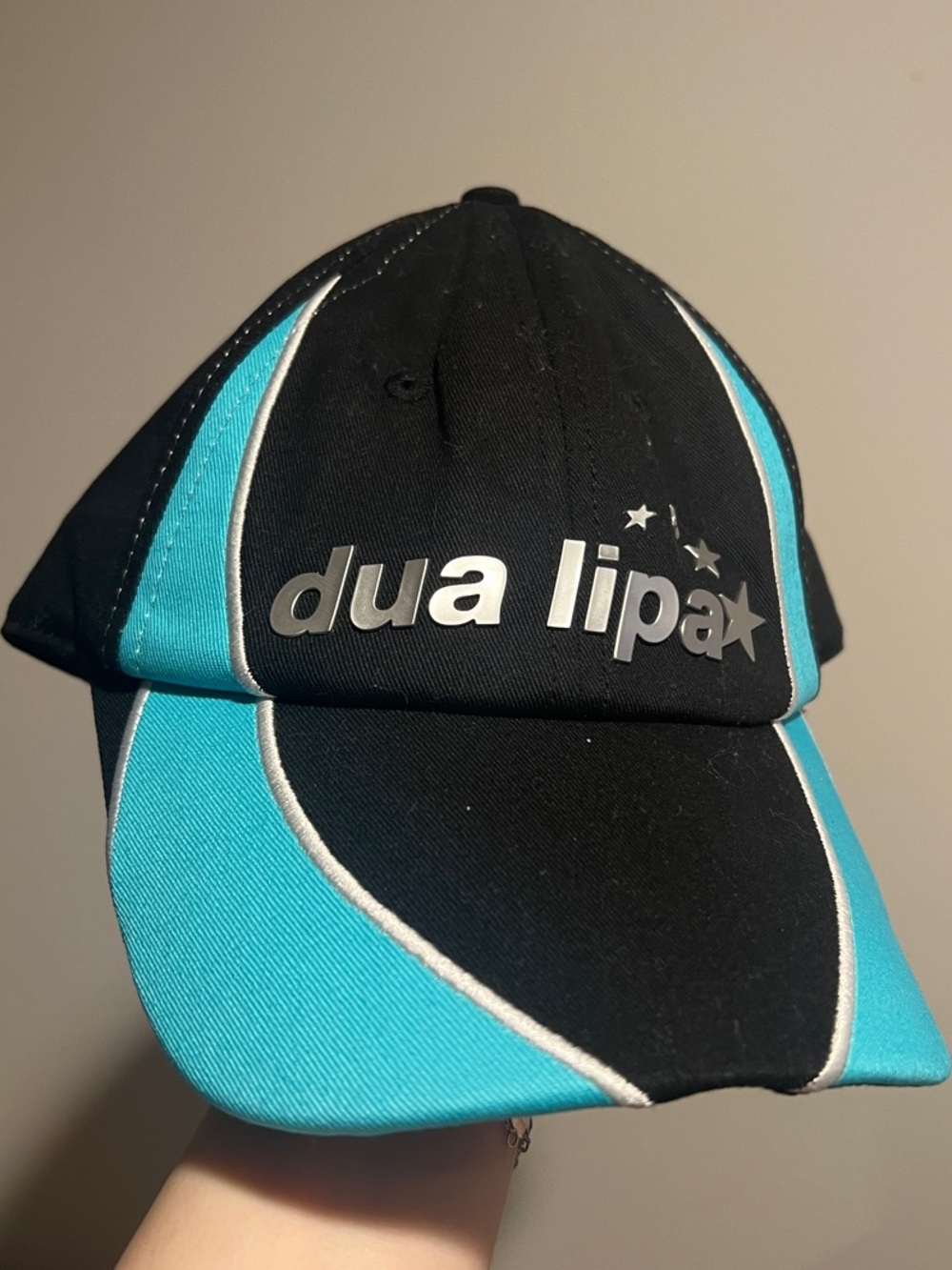 Dua Lipa Exclusive Radical Optimism Tour Black & Teal Baseball Cap